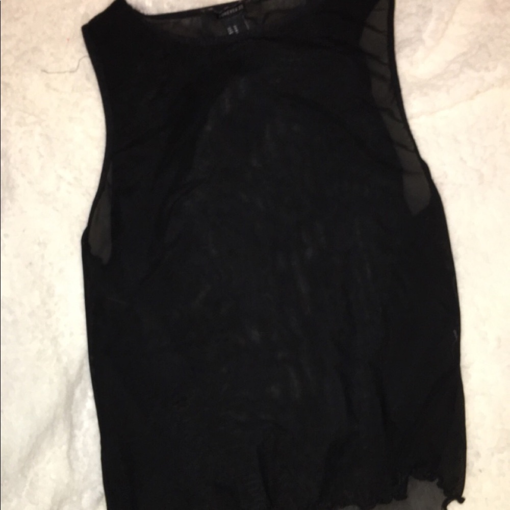 black sheer shirt